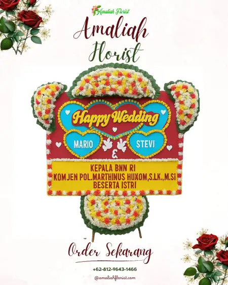 Papan Bunga Pernikahan Klampis
